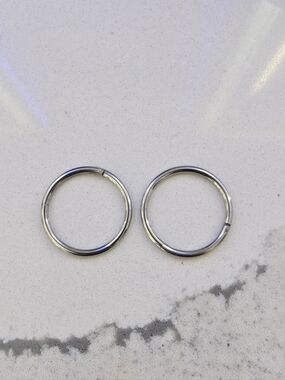 Silver 14g Nipple Rings